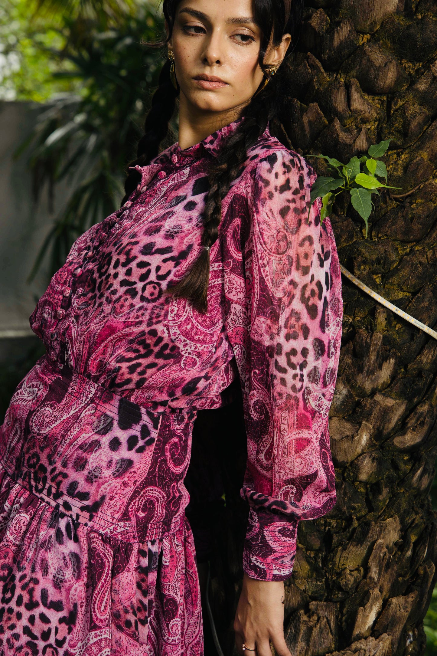 Boho Feline Paisley Dress