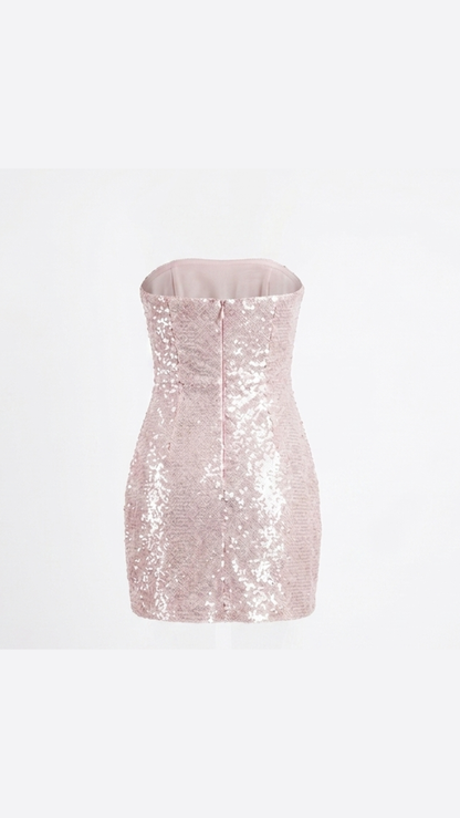 Blush Mirage Feather Dress