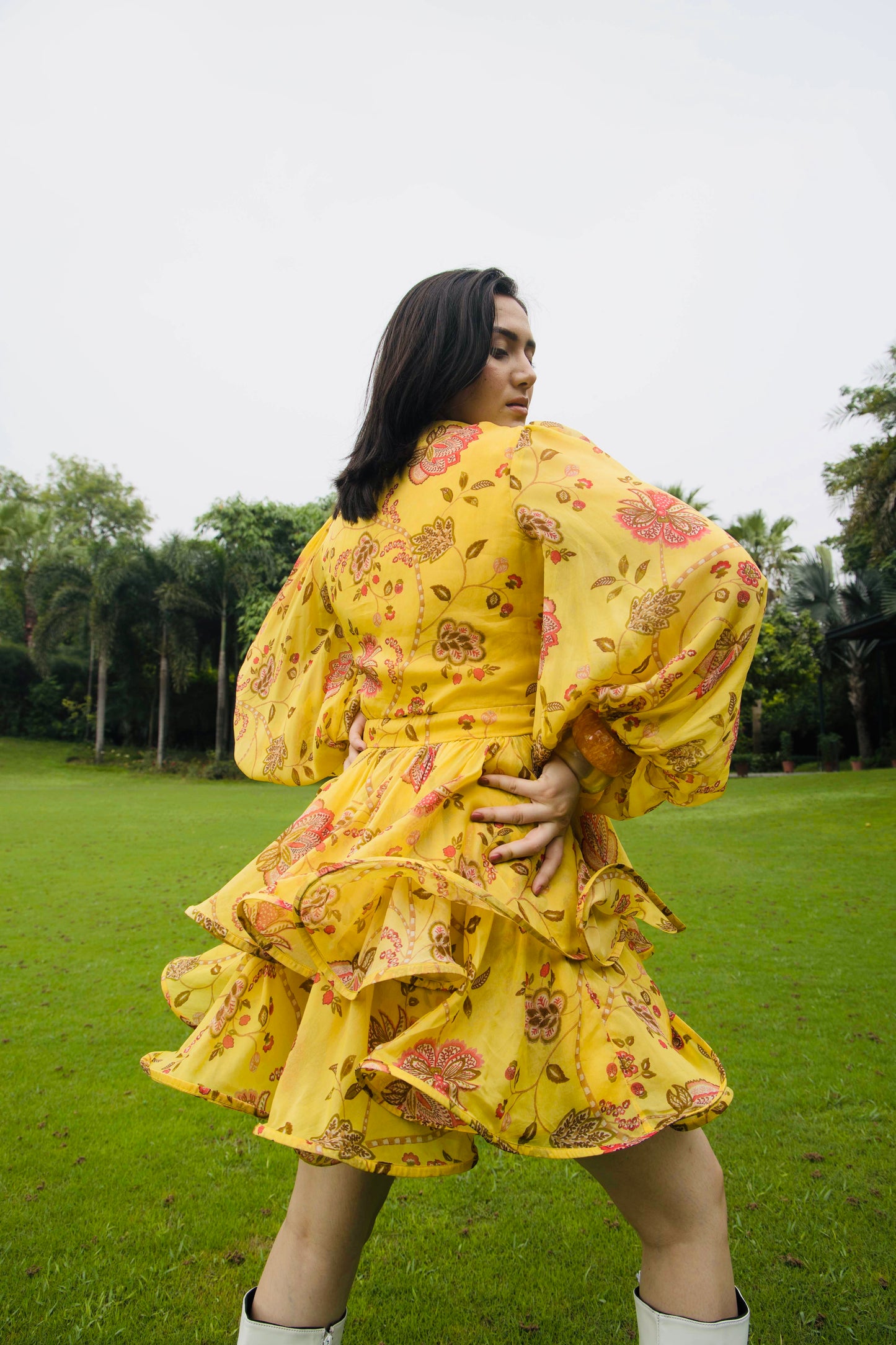 Sunny Blossom Floral Dress
