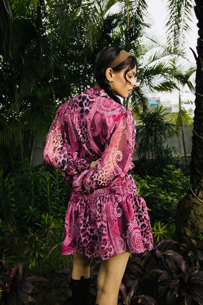 Boho Feline Paisley Dress