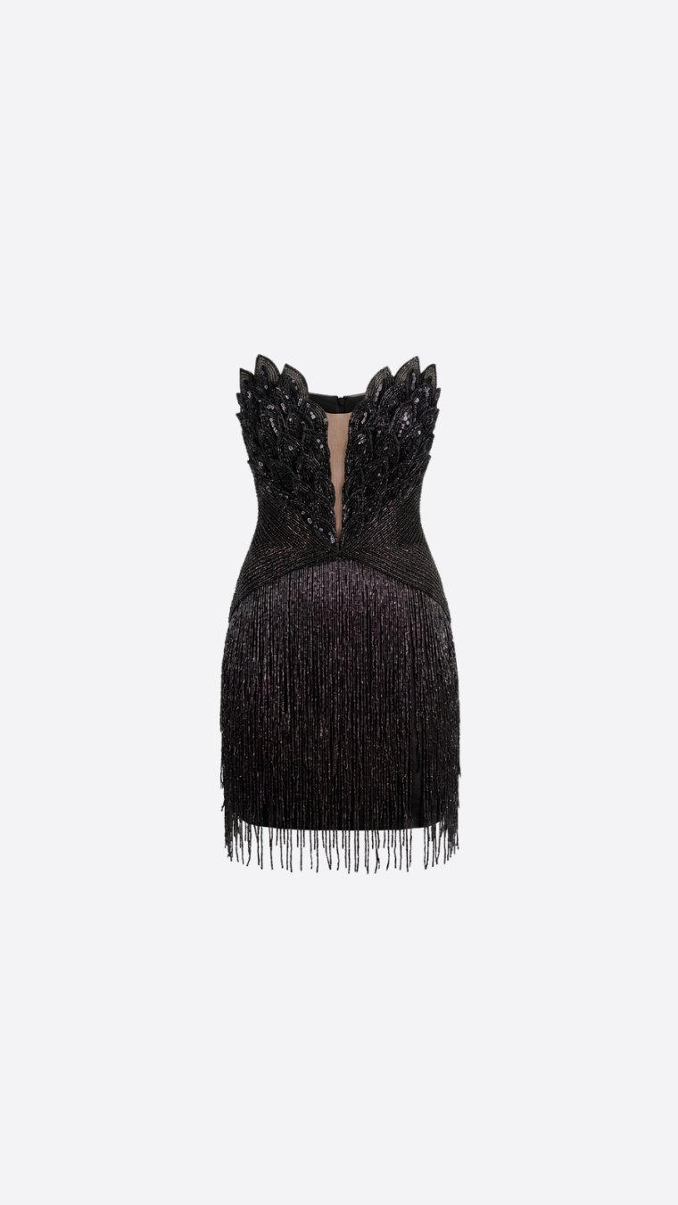 Black Twirl Affair Dress