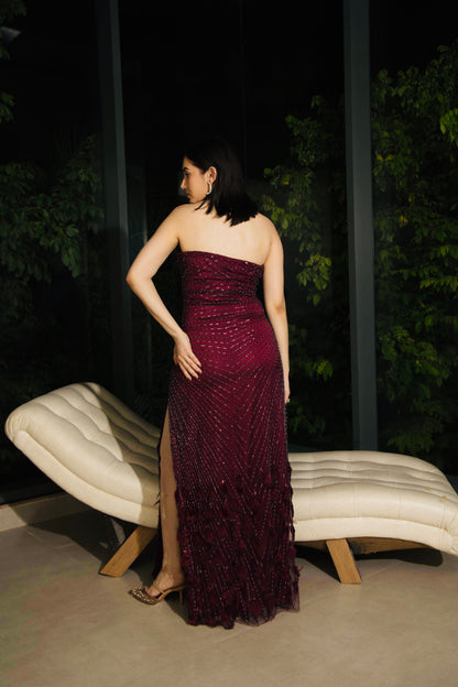 Wine Opulence Dress