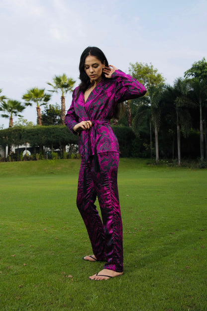 Fuchsia Surge Co-ord Pant