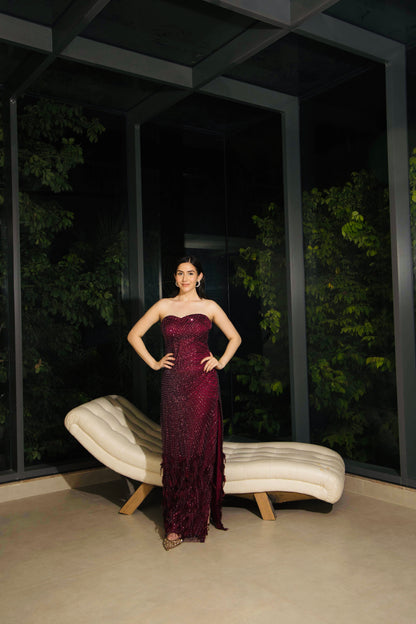 Wine Opulence Dress