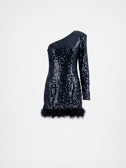 Noir Plume Dress