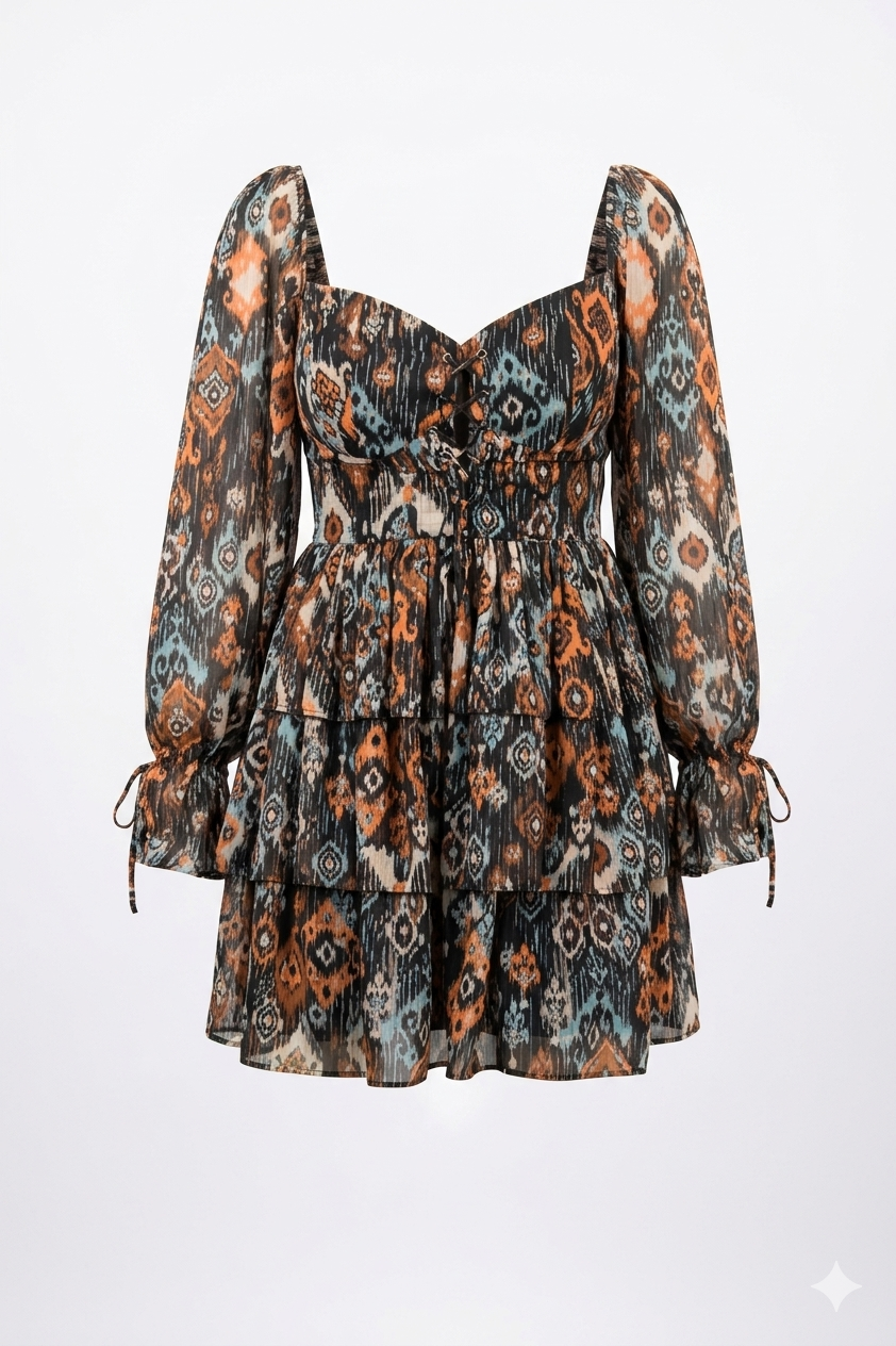 Boho Chic Printed Dress